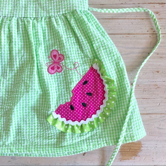 Rare Editions Watermelon Gingham Dress - Picture 2 of 2